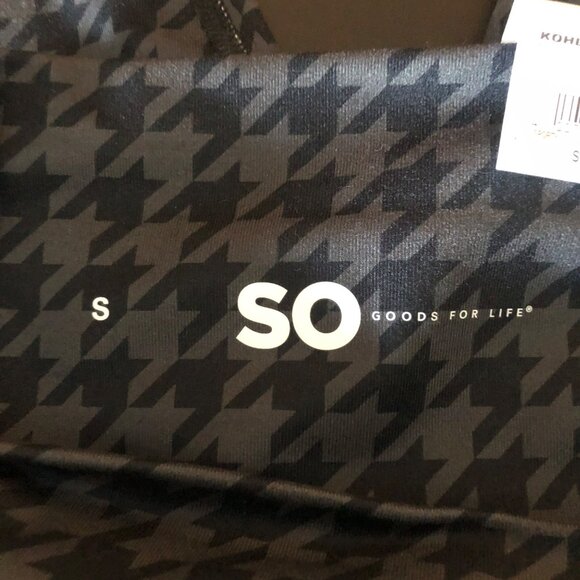 SO Sporty High Rise Crossover Leggings Womens Size Small Black Gray Comfy NEW - Picture 7 of 9